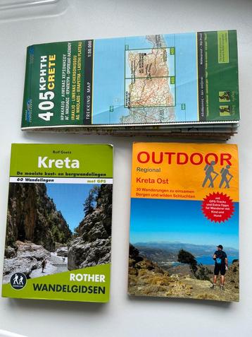 Kreta 2 wandelgidsen en 1 wandelkaart beschikbaar voor biedingen