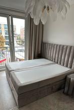 Velvet boxspring 180 x 200, Ophalen, Tweepersoons, Zo goed als nieuw, 180 cm