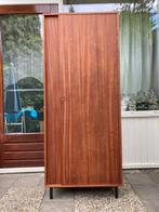 Vintage kledingkast eendeurs linnenkast kleding kast teak, Huis en Inrichting, Kasten | Kledingkasten, Gebruikt, Vintage, 50 tot 100 cm
