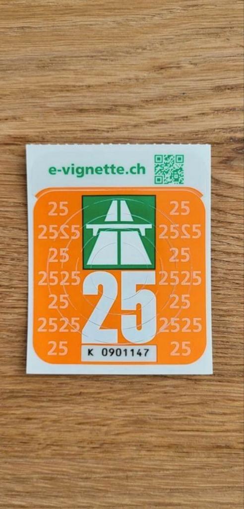 Nieuw Vignet Zwitserland 2025 incl. factuur, Tickets en Kaartjes, Autovignetten