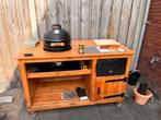 Buitenkeuken met kamado en wijnkoelkast, Tuin en Terras, Buitenkeukens, Ophalen, Zo goed als nieuw, Houtskool