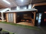 Online Veiling: Blokhut (Vuren) met veranda - 550x250cm