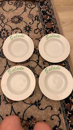 4 witte salade borden onbeschadigd, Ophalen, Bord(en)