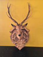 Vintage Hertenkop Wanddecoratie West Germany, Ophalen of Verzenden, Gebruikt