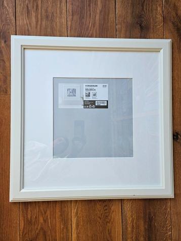 IKEA Virserum Lijst 50x50cm wit met passe-partout  beschikbaar voor biedingen