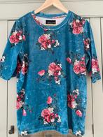 Top Velours velvet bloemen maat L zgan, Maat 42/44 (L), Ophalen of Verzenden, Zo goed als nieuw, Korte mouw