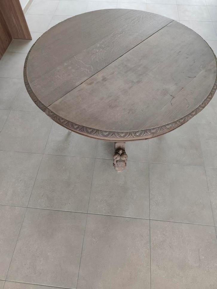 Antieke neobarokke eettafel rond 110 uitschuifbaar tot 260, Antiek en Kunst, Antiek | Meubels | Tafels, Ophalen