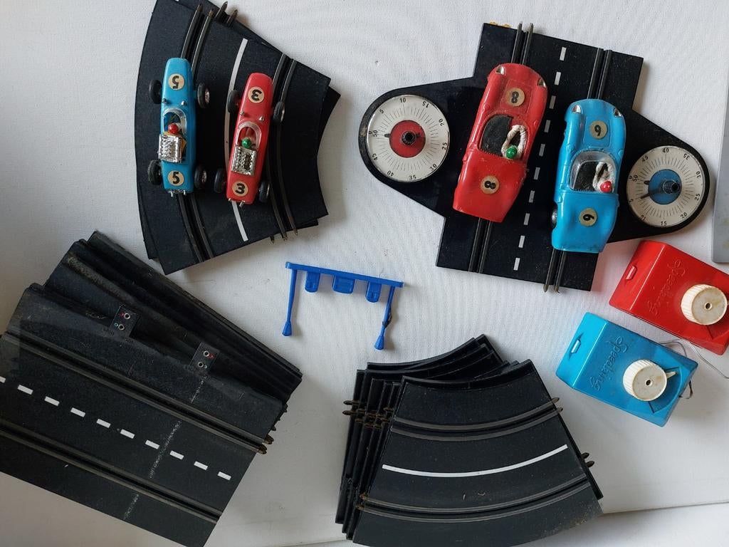 Kavel van vintage racebaan Speedkings auto s teller baan, Kinderen en Baby's, Speelgoed | Racebanen, Ophalen of Verzenden, Gebruikt