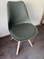 6 Kuipstoelen grijs stevig kunstof/hout leenbakker, Zo goed als nieuw, Grijs, Vijf, Zes of meer stoelen, Ophalen