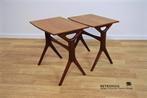 Set van 2 bijzettafels Andersen deens vintage 1960s 1960s, Huis en Inrichting, Tafels | Salontafels, Ophalen of Verzenden, Gebruikt