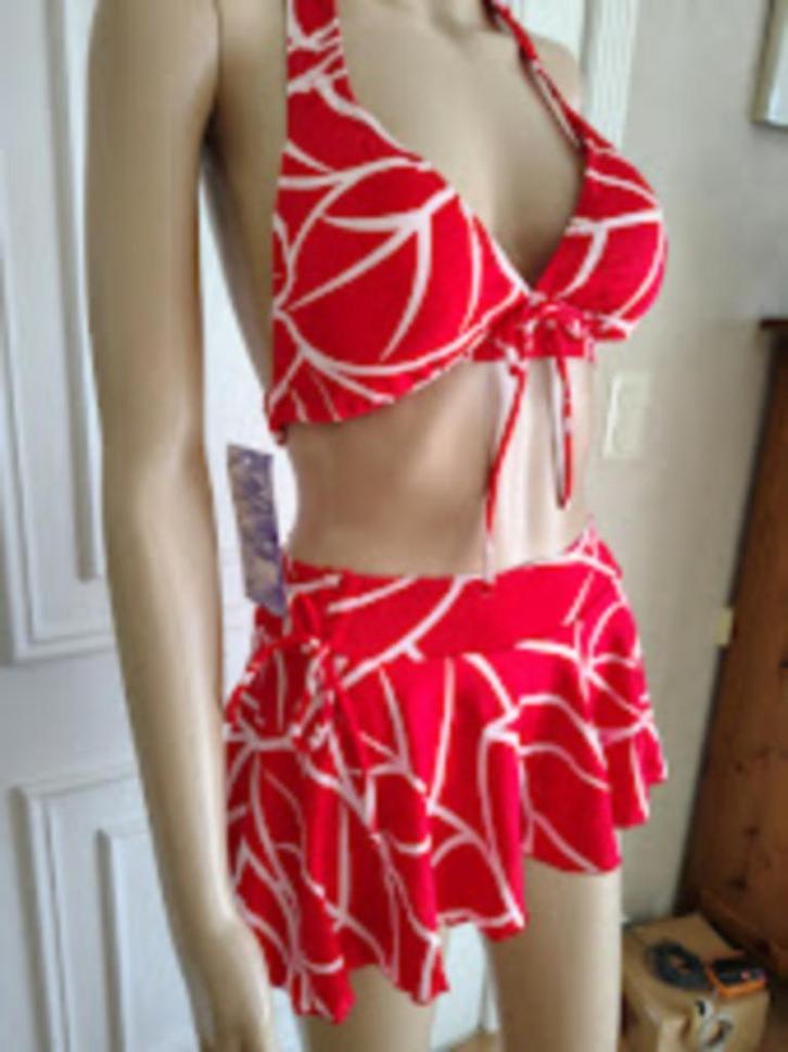 Bikini met bijhorende rokje, Kleding | Dames, Badmode en Zwemkleding, Zo goed als nieuw, Bikini, Blauw, Verzenden