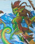 Schilderij Merrfolk Queen-zeemeermin-magic the Gathering, Ophalen, Gebruikt, 125 cm of meer, Schilderij