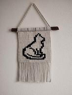 Macramé wandkleed met kat. Sisters Forever., Ophalen of Verzenden, Nieuw