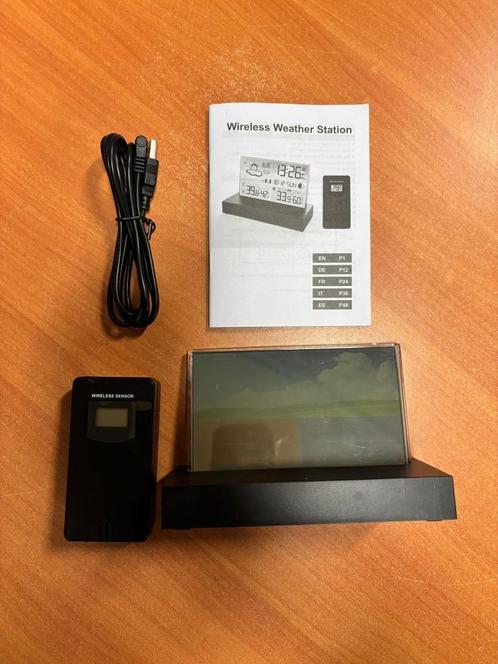 Digitaal Weerstation met Binnen- en Buitensensor – Zo Goed A, Audio, Tv en Foto, Weerstations en Barometers, Zo goed als nieuw