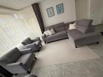 Hoekbank met lounge en 2x éénzitters, Ophalen, Hoekbank, Zo goed als nieuw, Vierpersoons of meer