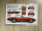 Retro CHEVROLET CORVETTE STINGRAY 427 reclame (geen emaille), Ophalen of Verzenden, Nieuw, Reclamebord