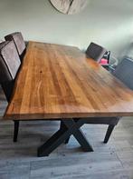 Eethoek: Tafel + 4 Stoelen, Huis en Inrichting, Tafels | Eettafels, Ophalen, Gebruikt, 100 tot 150 cm, 200 cm of meer