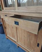 Hoge teakhouten schoolkast | Teak vitrinekast #2572, Niet ingevuld, Gebruikt, 200 cm of meer, Niet ingevuld