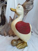 Groot beeld Houten gans vogel 45 cm, Antiek en Kunst, Curiosa en Brocante, Ophalen of Verzenden