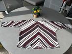 Bruin/grijs/donkerrood gestreepte Saint Tropez blouse, mt L, Overige kleuren, Verzenden, Maat 42/44 (L), Zo goed als nieuw