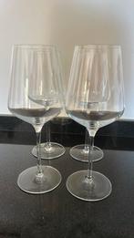 4 rode wijnglazen Vivo, Verzamelen, Glas en Borrelglaasjes, Ophalen, Zo goed als nieuw, Overige typen