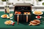 55 % KORTING -- NIEUWE DUBBELE AIRFRYERS VAN SWISS PRO 2X4L, ., Airfryer XL, Nieuw, 1500 gram of meer