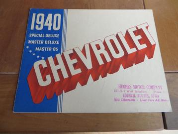 Getekende folder Chevrolet-modellen 1940, zeer mooi! beschikbaar voor biedingen