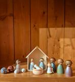 Houten kerststal met pegdolls, Ophalen of Verzenden, Nieuw