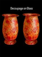 Grote zware  glazen windlichten, Huis en Inrichting, Woonaccessoires | Kandelaars en Kaarsen, Ophalen, Overige materialen, Overige kleuren