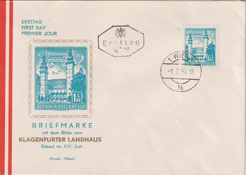 Oostenrijk 1960 Landhuis Klagenfurt, Postzegels en Munten, Postzegels | Eerstedagenveloppen, Onbeschreven, Europa, Ophalen of Verzenden