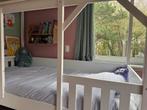 Vipack huisbed met schuin dak, Ophalen, 85 tot 100 cm, Zo goed als nieuw, Lattenbodem
