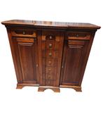 Antieke houten kast met lades en deuren, Huis en Inrichting, Kasten | Buffetkasten, Antiek, Gebruikt, 100 tot 150 cm, 100 tot 150 cm