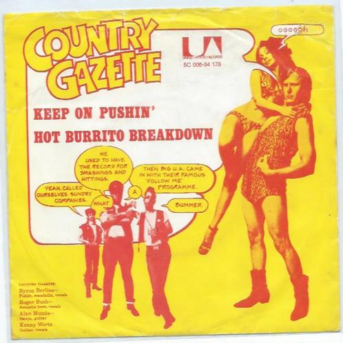 Country Gazette- Keep on Pushin, Cd's en Dvd's, Vinyl Singles, Zo goed als nieuw, Country en Western, Verzenden