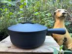 Le Creuset/Cousances prachtige gietijzeren steelpan 20 cm, Gietijzer, Nieuw, Ophalen of Verzenden, Keramische plaat