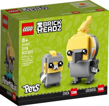 40481 Brickheadz Cockatiel / Valkparkiet NIEUW IN DOOS beschikbaar voor biedingen