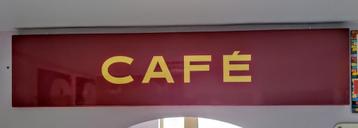 Emaille bord, cafe, beschikbaar voor biedingen