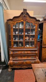 Wortelnoten vitrinekast, Antiek en Kunst, Ophalen