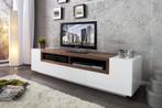 Tv meubel empire hoogglans wit walnoot, Huis en Inrichting, Kasten | Televisiemeubels, Ophalen, Overige materialen, 150 tot 200 cm