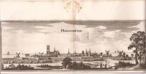 Harderwijk. "Harderwijck" Profiel stadsaanzicht Merian 1659, Antiek en Kunst, Kunst | Etsen en Gravures, Ophalen of Verzenden