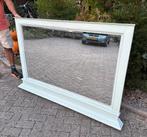 Grote Rechthoekige Spiegel met Grijze Lijst, Ophalen, Gebruikt, 100 tot 150 cm, 125 cm of meer