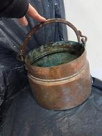 Oude Koperen Emmer met Handvat, Antiek en Kunst, Antiek | Koper en Brons, Ophalen of Verzenden, Koper