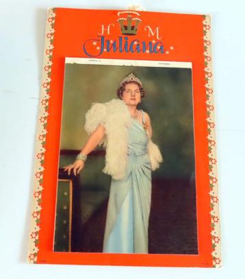 Zeldzame kalender Koningin Juliana 1949 , Oostkapelle comple beschikbaar voor biedingen