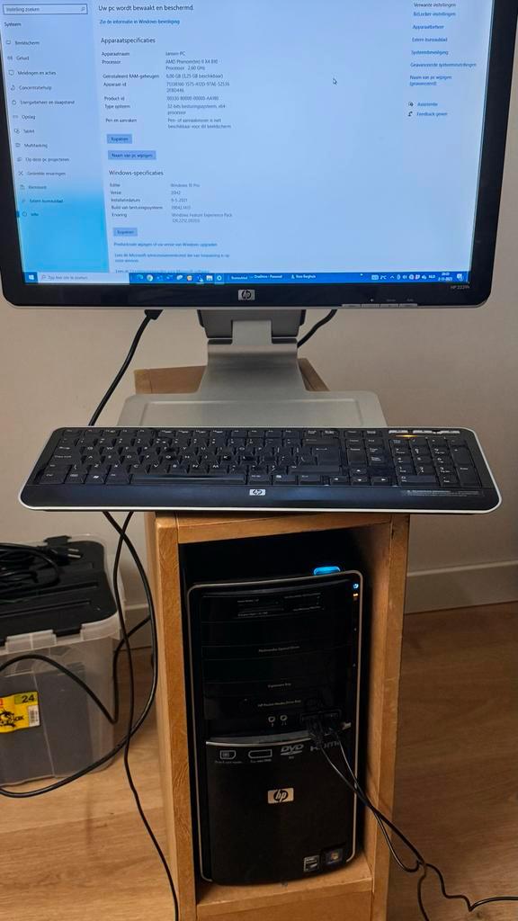 HP Pavilion Desktop met scherm, toetsenbord & muis, Computers en Software, Desktop Pc's, Gebruikt, 2 tot 3 Ghz, HDD, 4 GB, Met monitor