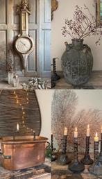 Frans antiek , kandelaar , barometer, aardewerk kruik, Antiek en Kunst, Ophalen of Verzenden