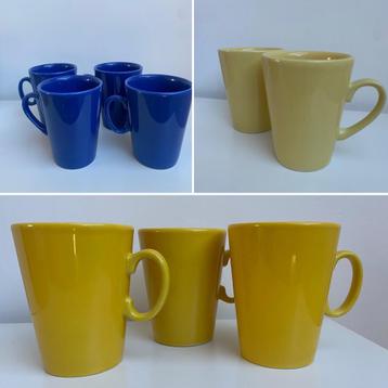 Prijs p/st. Gekleurde koffiebekers van Just Mugs England beschikbaar voor biedingen