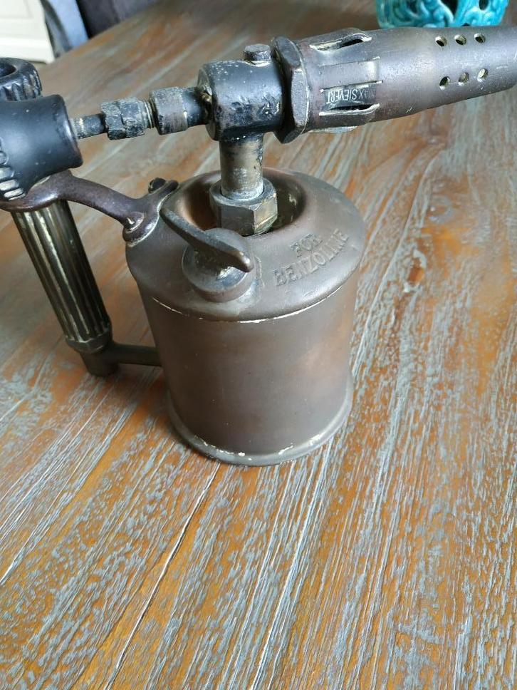 Koperen brand / soldeerlamp , gemaakt door Max Sievert ., Antiek en Kunst, Antiek | Koper en Brons, Koper, Ophalen of Verzenden