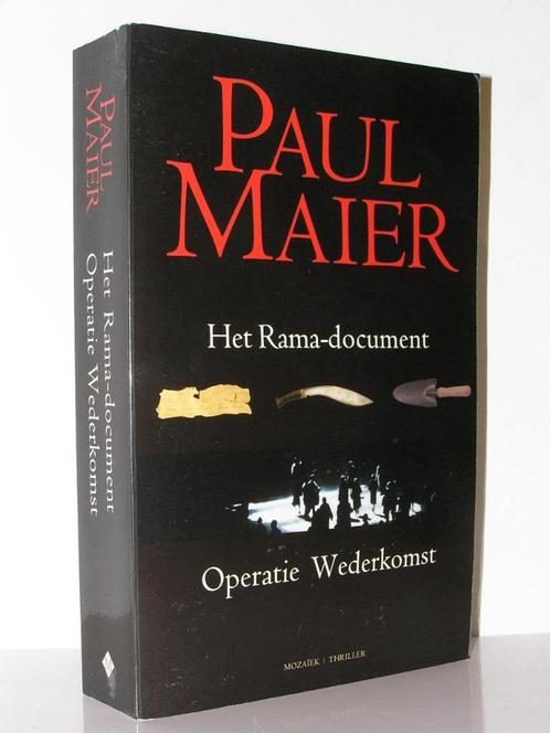 P. Maier - Het Rama document & Operatie Wederkomst (duoboek), Boeken, Romans, Zo goed als nieuw, Nederland, Ophalen of Verzenden
