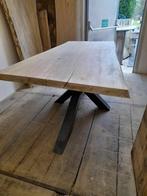 Boomstamtafel / tafel met zware matrixpoot 180x90, 50 tot 100 cm, Nieuw, 150 tot 200 cm, Rechthoekig