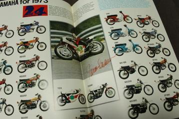 Yamaha 1973 modellen overzicht verkoop folder YB50 TX750 MX beschikbaar voor biedingen