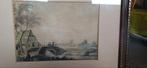 19 de eeuws akwarel  gesigneerd mooi staat, Antiek en Kunst, Ophalen of Verzenden